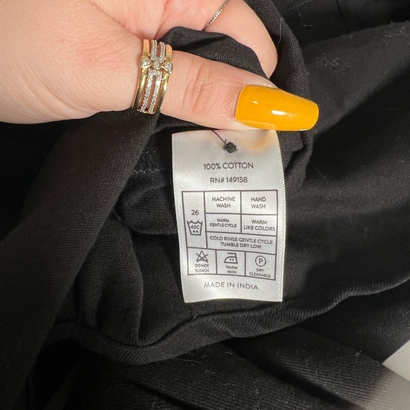 BETTER UNSAID Black Cotton Blouse Small NWT - Picture 10 of 10